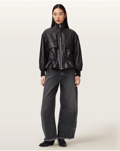 AllSaints - Payton Barrel Leg Denim Jeans