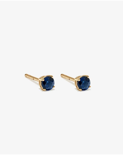 Michael Hill - Australian Sapphire Round Stud Earrings in 10kt Yellow Gold