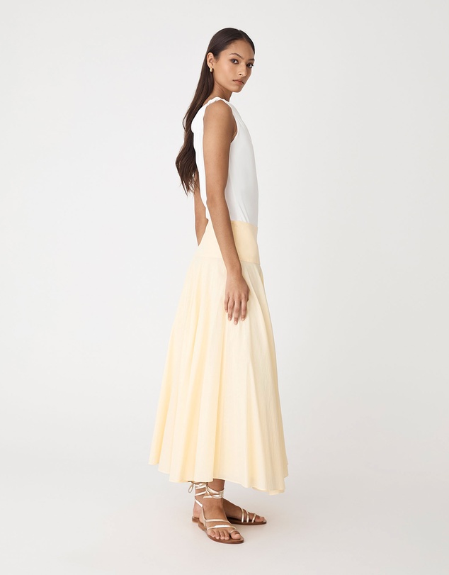 Forcast - Deb Cotton Midi Full Skirt