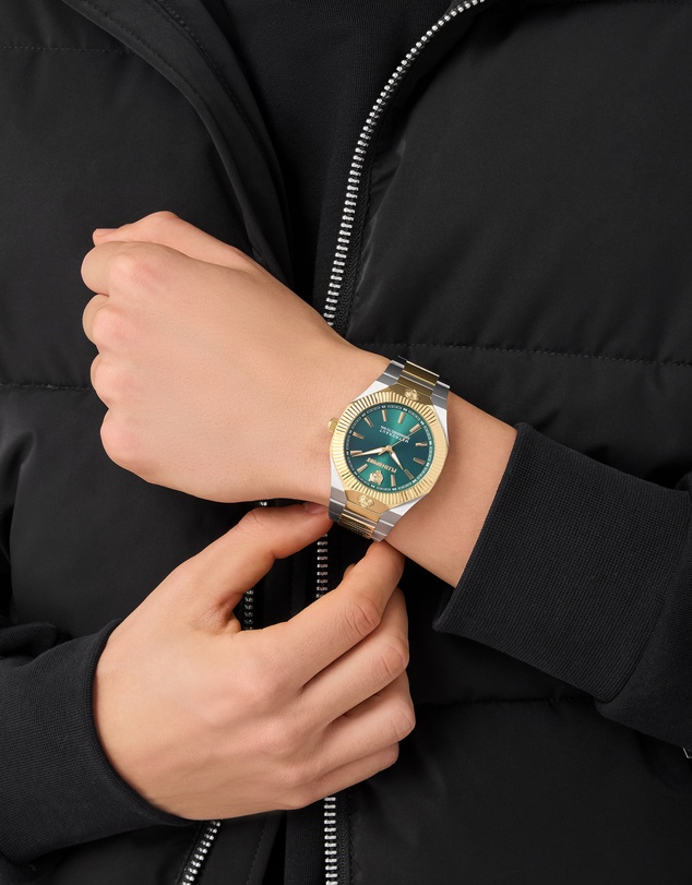 Plein Sport - Plein Metronaut 42mm Green Dial and Two-tone Gold Bracelet