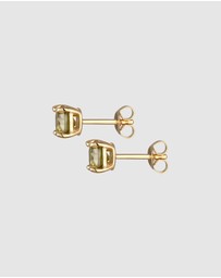 Kuzzoi - ICONIC EXCLUSIVE - Earrings Basic Geo Zirconia in 925 Sterling Silver Gold Plated