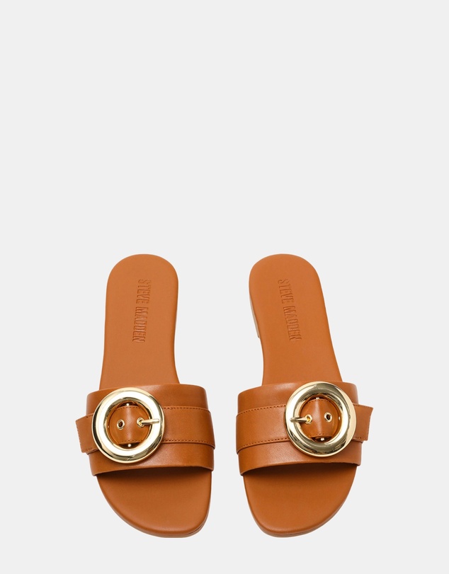 Steve Madden - Marta Tan Leather Sandals