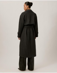 Tussah - Lillian Double Breasted Wool Blend Coat
