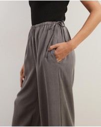 Atmos&Here - Viola Wide Leg Tie Detail Pants