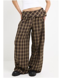 Insight - Martha Fold Over Check Pants
