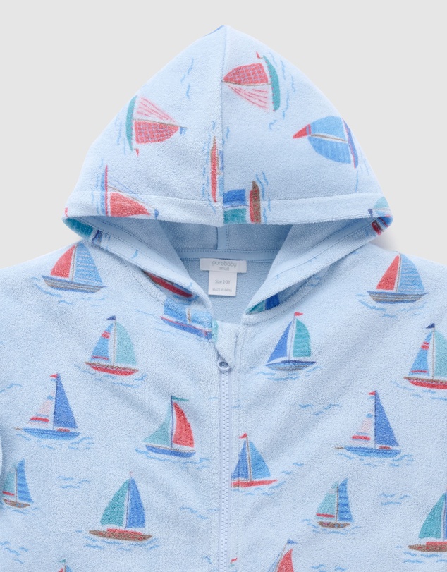 Purebaby - Hooded Towelling Swim Robe - Kids-Babies