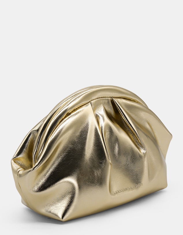 Morgan & Taylor - Annette Soft Clutch in Gold