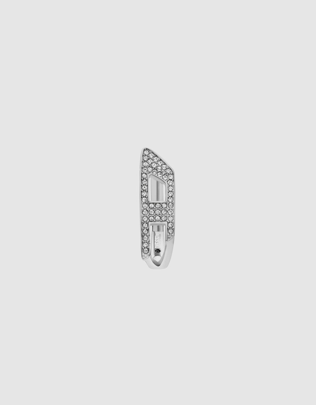 Diesel - D Logo Silver-Tone Earring