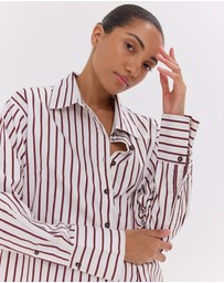 Cloth & Co. - The Dropped Yoke Shirt | Mahogany & White