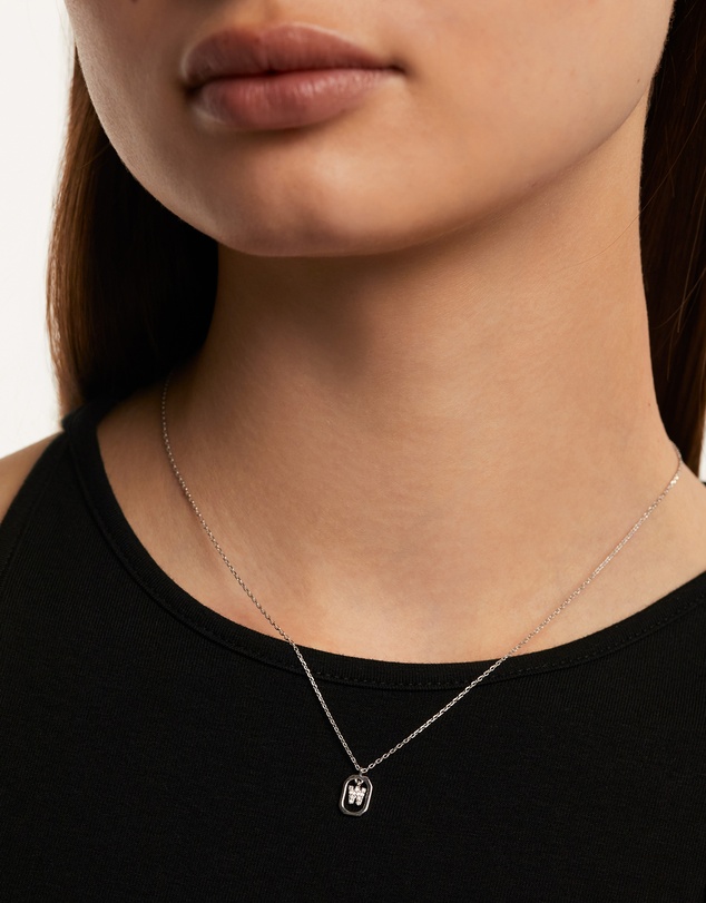 PDPAOLA - Mini Letter W Silver Necklace