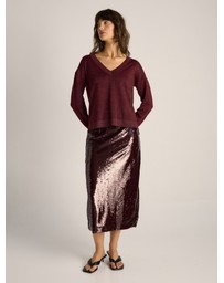 Fate + Becker - Oriane Sparkle V-Neck Knit