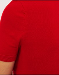 Calli - Melton Fitted Knit Tee