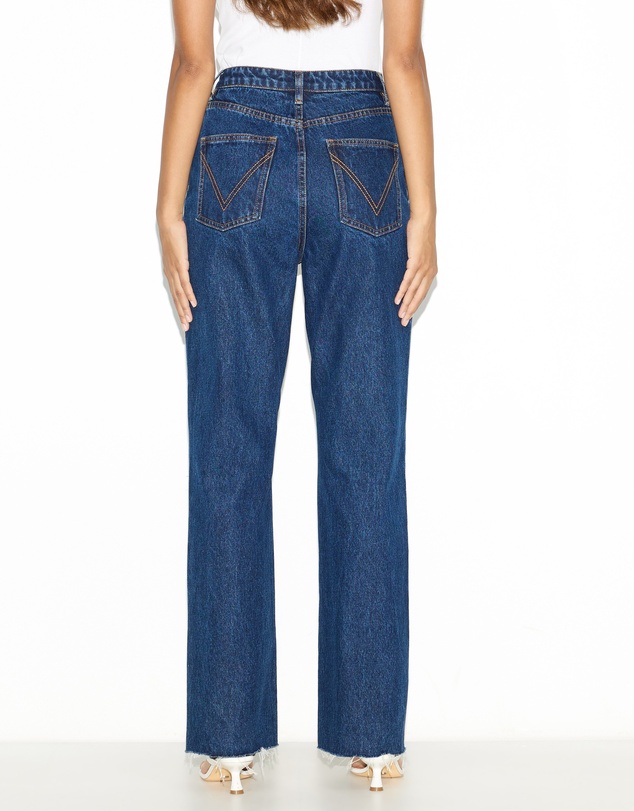 Dazie - Oslo High Waisted Straight Leg Jeans
