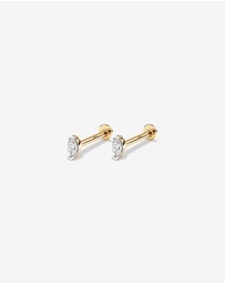 Michael Hill - Marquise Diamond Stud Helix Earring in 10kt Yellow Gold