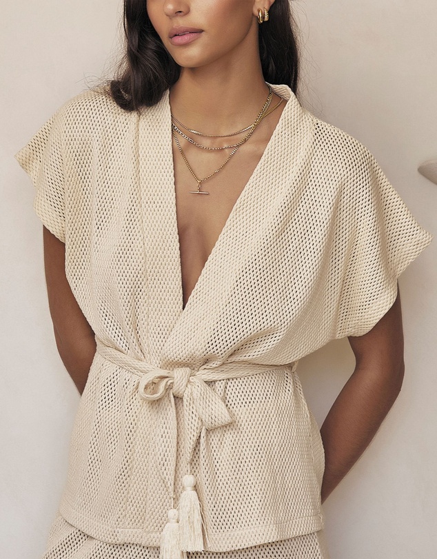 Arms Of Eve - Sardinia Wrap Top - Coconut
