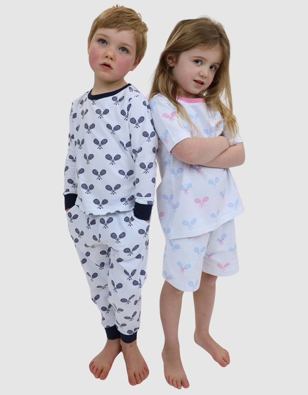 Sant And Abel - Kids Tennis Navy Long PJ Set