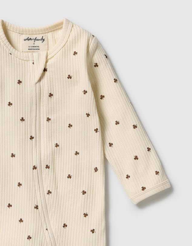 Wilson & Frenchy - Organic Zipsuit With Feet - Babies