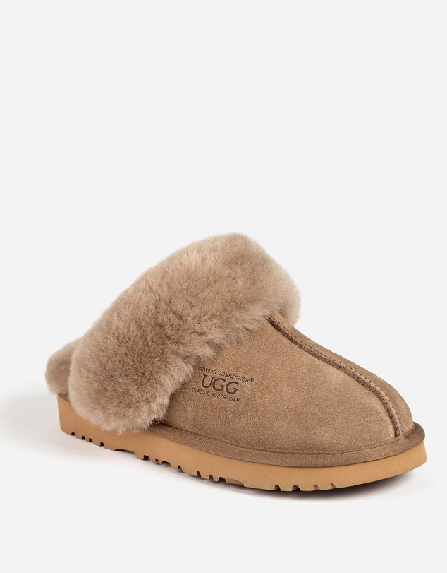 Ozwear Connection Uggs - Ugg Slippers Premium Australia Sheepskin Unisex Scuffette Suede