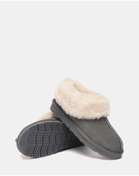 EVERAU - EverAU Ugg Homey Slipper Suede Cow Suede Upper House Shoes