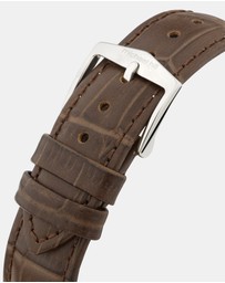 Michael Hill - Men's Chronograph Watch in Stainless Steel & Brown Leather