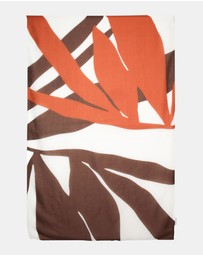 Morgan & Taylor - Fern Beach Sarong in Red, Brown and White