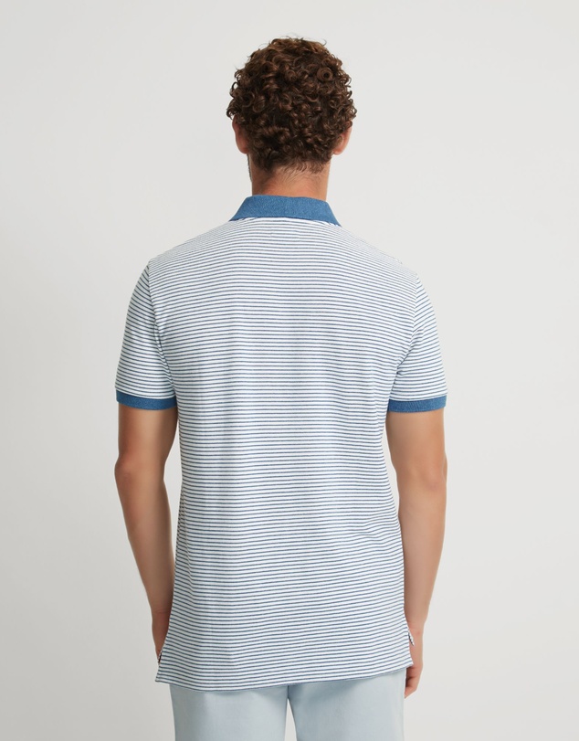 Oxford - Mack Striped Organic Cotton Polo
