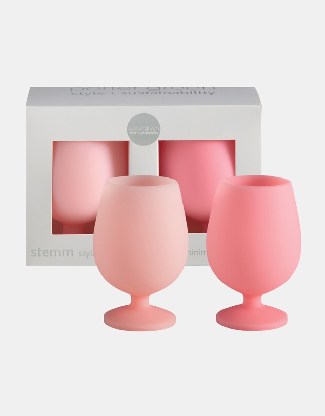 porter green - stemm | silicone unbreakable wine glasses