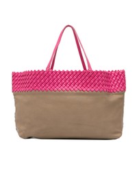 Pre-Loved by Azura Reborn - Pre-Loved Intrecciato Trimmed Bicolor Nappa Tote