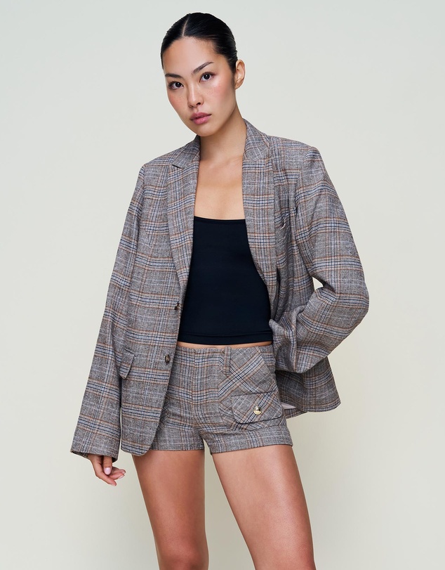 Guizio - Patch Pocket Tartan Shorts
