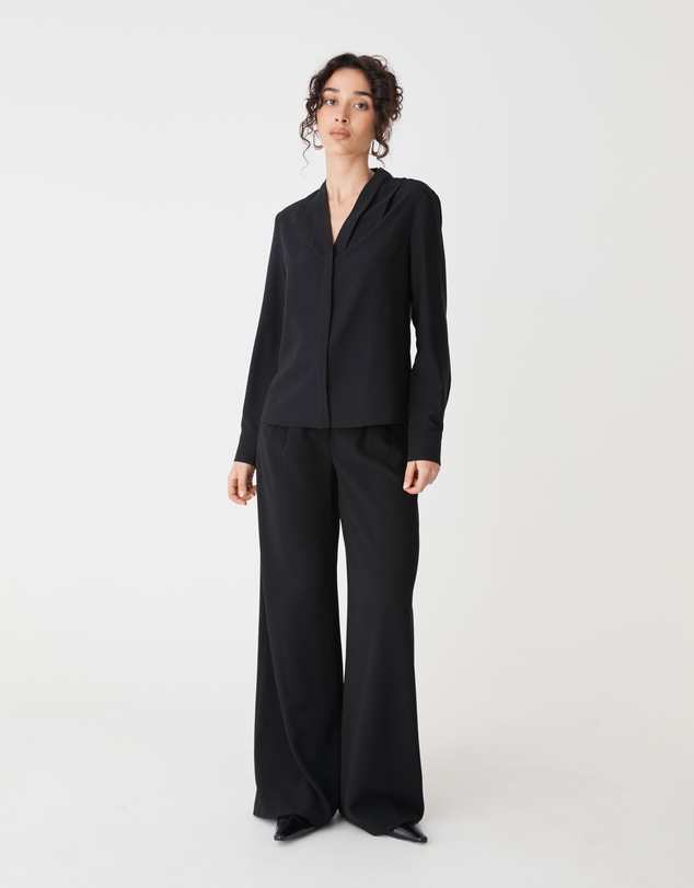 Forcast - Claudia Pleat Neck Blouse