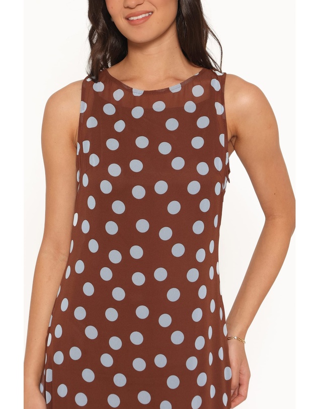 Petal & Pup - Keani Maxi Dress - Brown Polka Dot