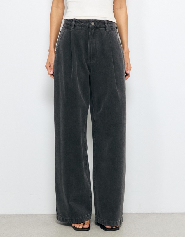 AERE - Tora High Rise Pleat Front Jeans