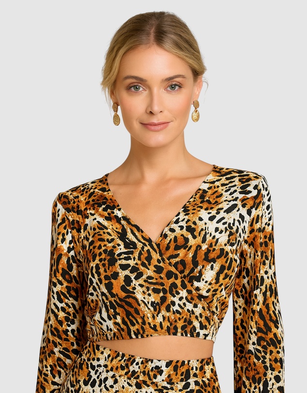 Honey and Beau - Leopard-print top