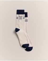 Trenery - Monogram Sport Sock in White