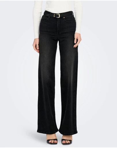 ONLY - Madison Blush High Waisted Stretch Wide Denim Jeans