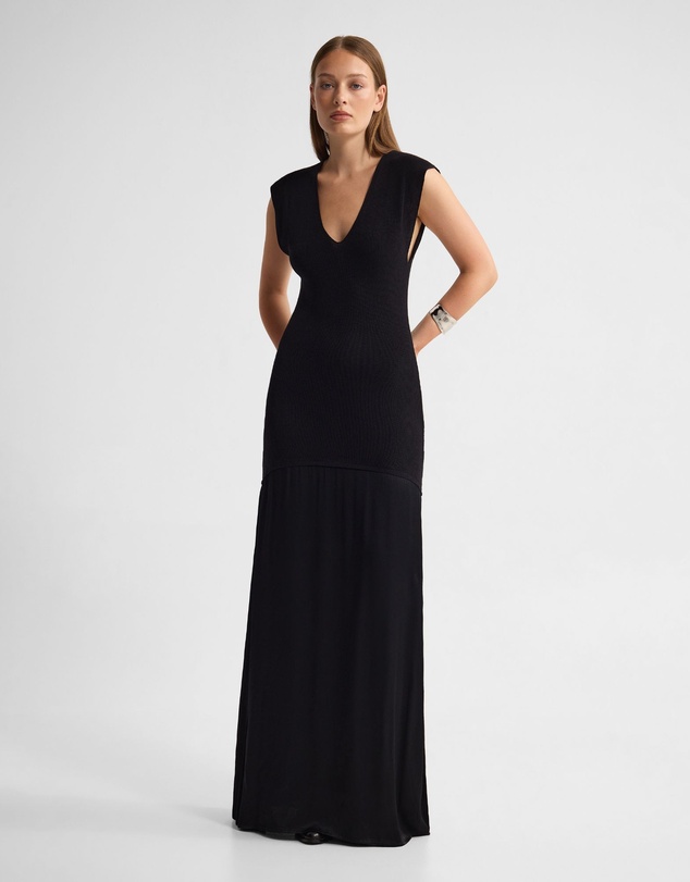 Oxford - Sydney Knit Dress With Woven Skirt