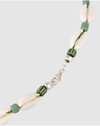 Kuzzoi - ICONIC EXCLUSIVE - Necklace Men Nylon Shell White 925 Sterling Silver