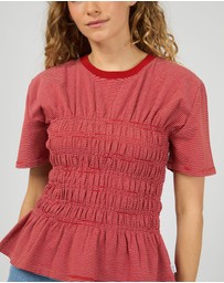 All About Eve - Lipa Stripe Tee Red