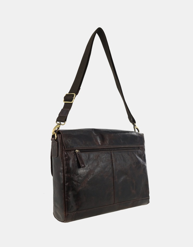 Pierre Cardin - Pierre Cardin Men's Leather Refined Messenger/Computer Bag