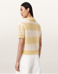 AllSaints - Clem Mohair-Merino Blend Polo Tee