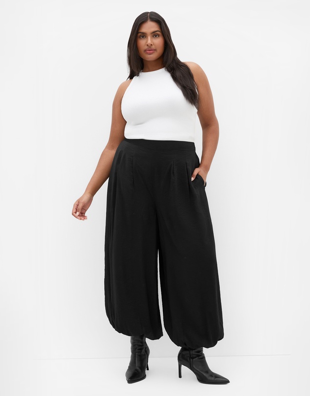 City Chic - Plus size Flow Harem Pant - black