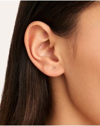 By Charlotte - Sterling Silver Love P Earring