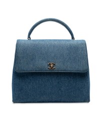 Pre-Loved by Azura Reborn - Pre-Loved CC Denim Kelly Top Handle Bag