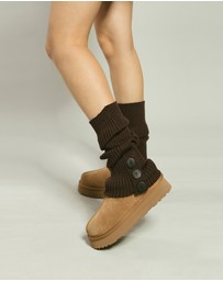Ozwear Connection Uggs - Ugg Cardy Stretchy Knit Leg Warmers Slouch Socks