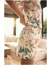 NEXT - Broderie Stretch 100% Cotton Waist Shorts