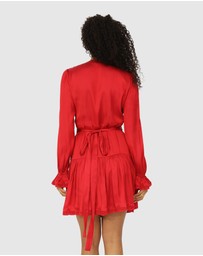 Belle & Bloom - Wild Flower Embroidered Wrap Dress