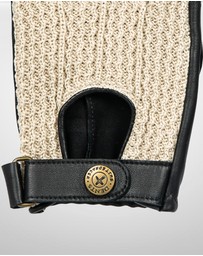DENTS - Suited Racer x Crochet Back Fingerless Driving Gloves