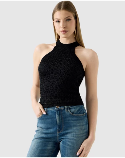 GUESS - Sleeveless Serina Lurex Sweater