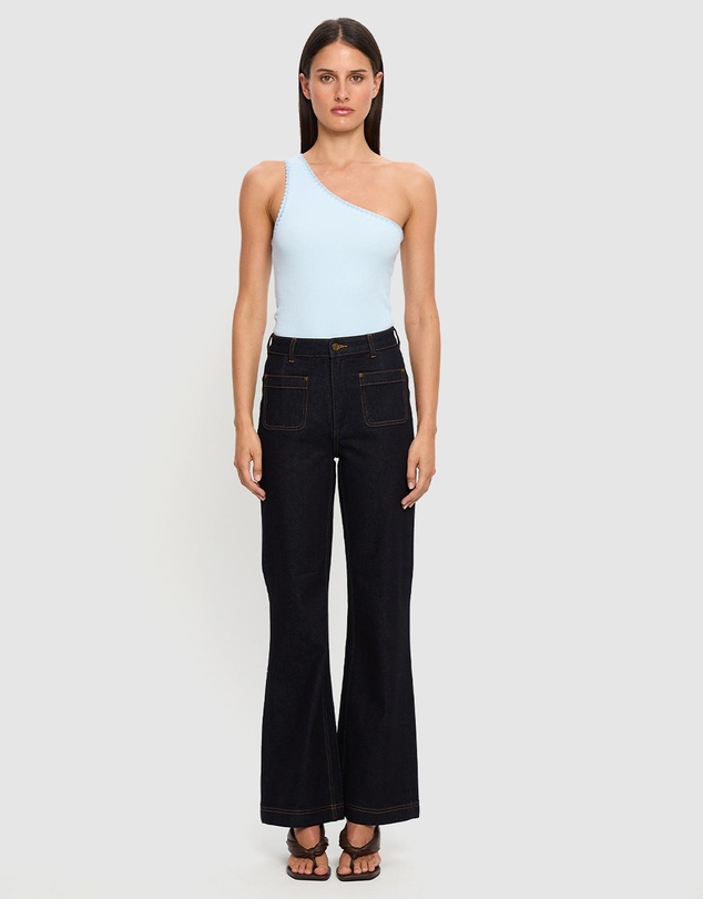 KIVARI - Tallulah One Shoulder Rib Tank