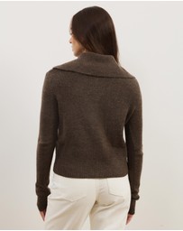 Atmos&Here - Kiera Knit Jumper with Wide Collar